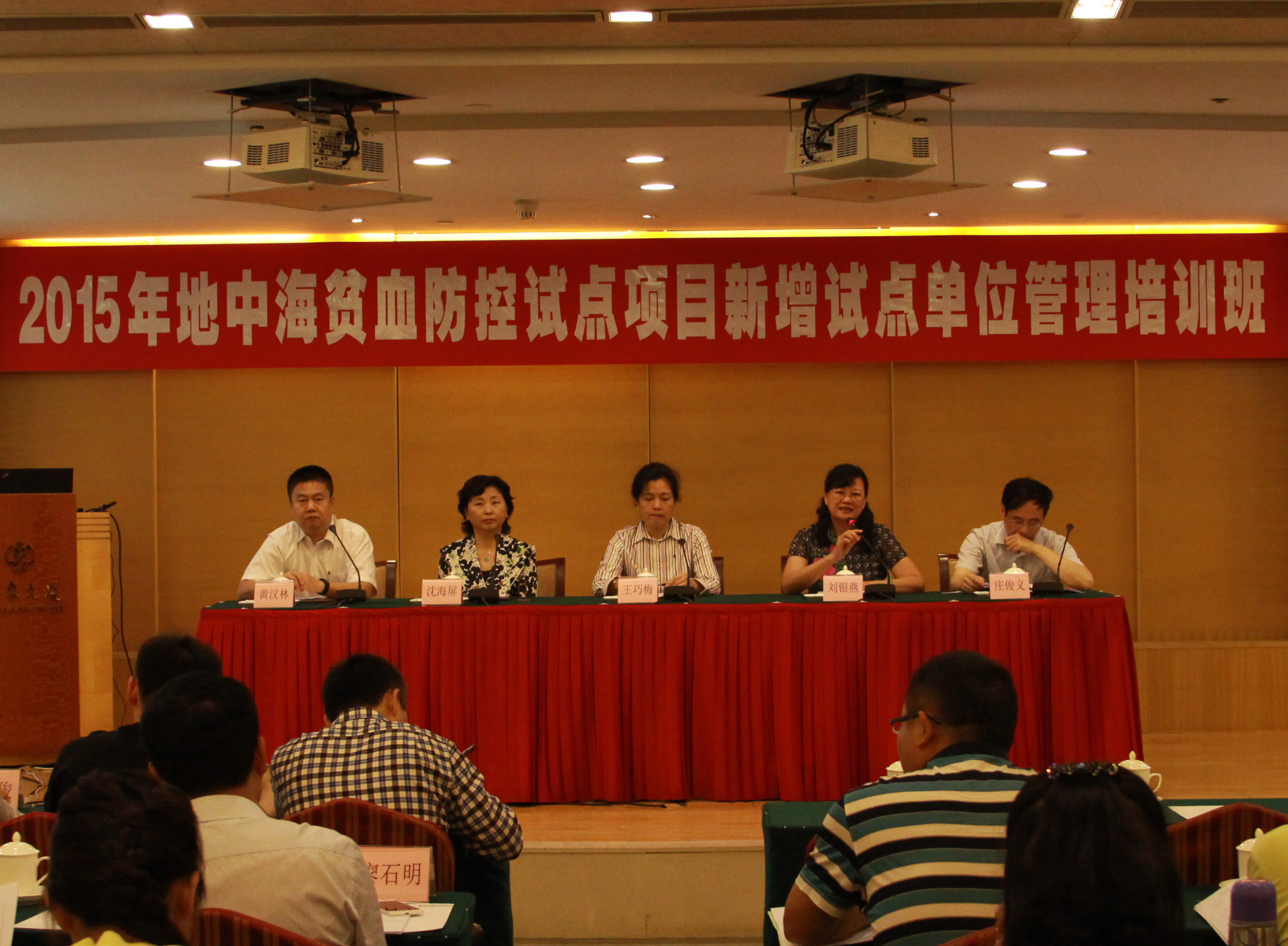 2015年地中海贫血防控试点项目新增试点单位管理培训班顺利举办