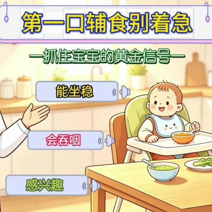  第一口辅食别着急，抓住宝宝的黄金信号